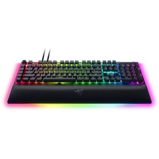 Teclado Razer BlackWidow V4 Pro mecánico con switches verdes y RGB