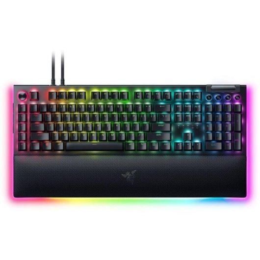 Teclado Razer BlackWidow V4 Pro mecánico con switches verdes y RGB