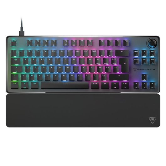 Teclado Turtle Beach Vulcan II TKL Pro magnético compacto con switches magnéticos y RGB AZERTY alemán