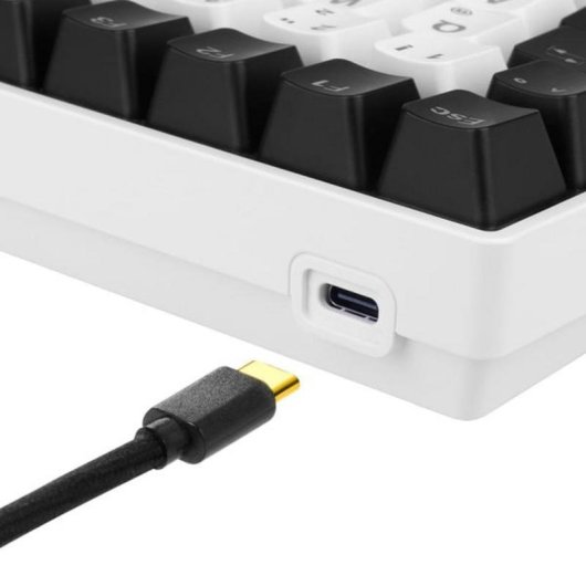 Teclado Sharkoon SKILLER SGK50 S3 mecânico gaming 75 % alemão RGB hot-swap