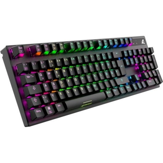 Teclado Sharkoon SKILLER SGK20 mecânico gaming RGB com macros alemão