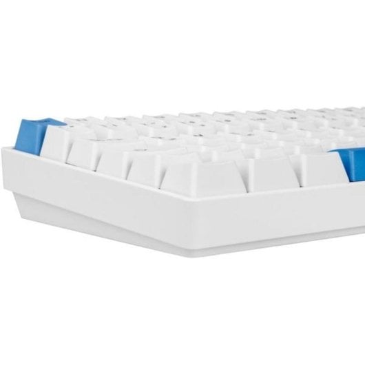Teclado Sharkoon SKILLER SGK50 S3 PBT mecânico hot-swap RGB 75% branco/azul