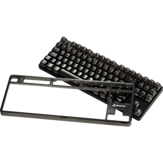 Teclado Sharkoon Crystal Shark mecânico compacto RGB com switches KTT Hot-Swappable