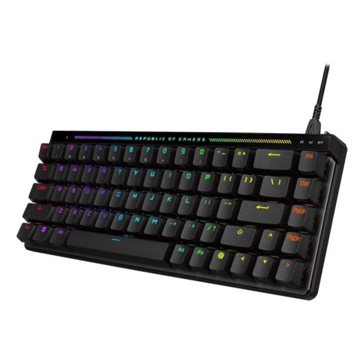 Teclado ASUS ROG Falchion Ace HFX magnético compacto com switches magnéticos RGB alemão