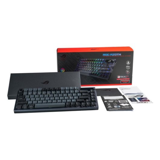 Teclado ASUS ROG Azoth mecânico linear OLED RGB hot-swap QWERTY