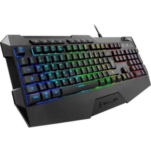 Teclado Sharkoon SKILLER SGK4 de membrana gaming con RGB y macros alemán