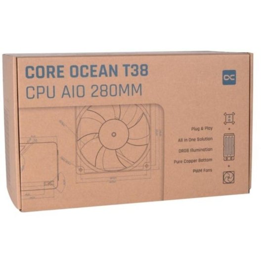 Refrigeration Liquide Alphacool Core Ocean T38 AIO 280mm 2 Ventilateurs PWM