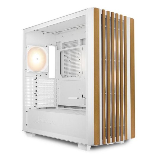 Caja PC Sharkoon REBEL C70G RGB Full Tower Blanca Madera