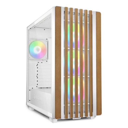Caja PC Sharkoon REBEL C70G RGB Full Tower Blanca Madera