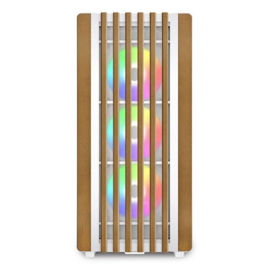 Caja PC Sharkoon REBEL C70G RGB Full Tower Blanca Madera