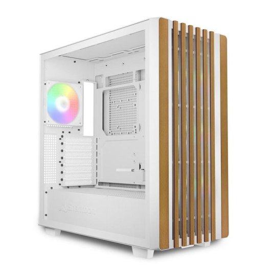 Caja PC Sharkoon REBEL C70G RGB Full Tower Blanca Madera