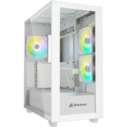 Case PC Sharkoon Rebel C60 RGB Bianca Vetro Temprato ATX