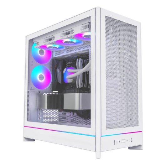 Caja PC Montech HS01 PRO Torre Midi Blanca Iluminación ARGB