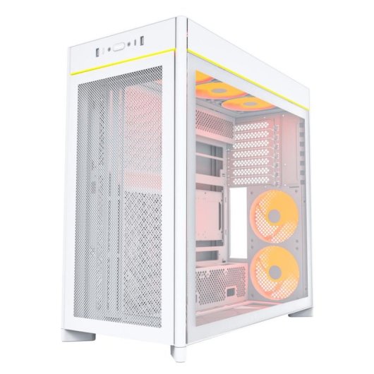 Caja PC Montech HS01 PRO Torre Midi Blanca Iluminación ARGB