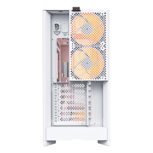 Caja PC Montech HS01 PRO Torre Midi Blanca Iluminación ARGB