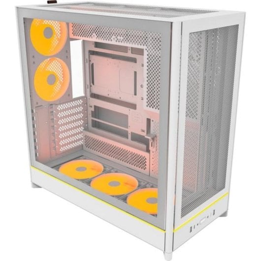 Caja PC Montech HS01 PRO Torre Midi Blanca Iluminación ARGB