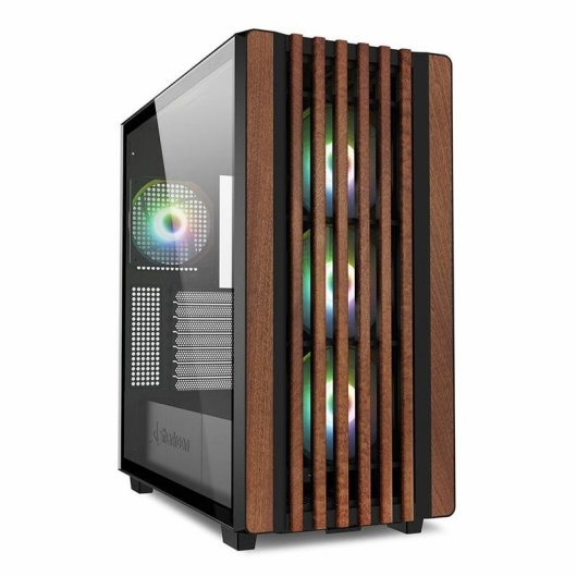 Case PC Sharkoon REBEL C70G RGB Full Tower Nero/Legno