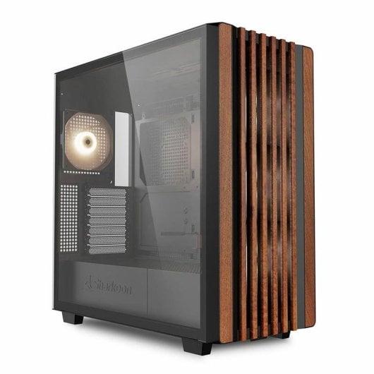 Case PC Sharkoon REBEL C70G RGB Full Tower Nero/Legno