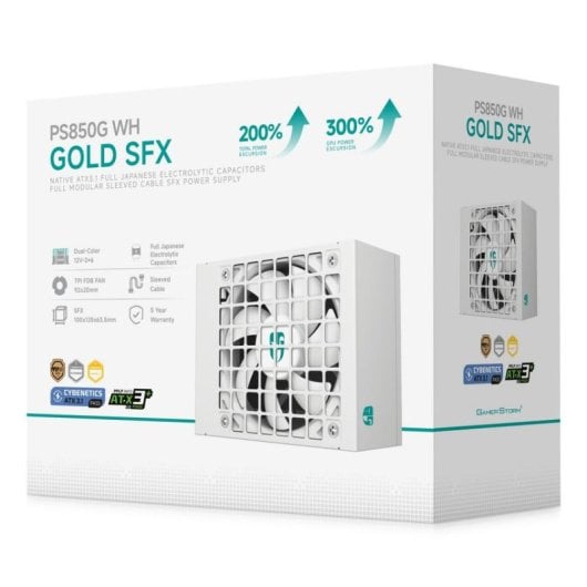 Source d'alimentation DeepCool Gamer Storm PS850G WH 850W Certification Cybenetics Platinum modulaire