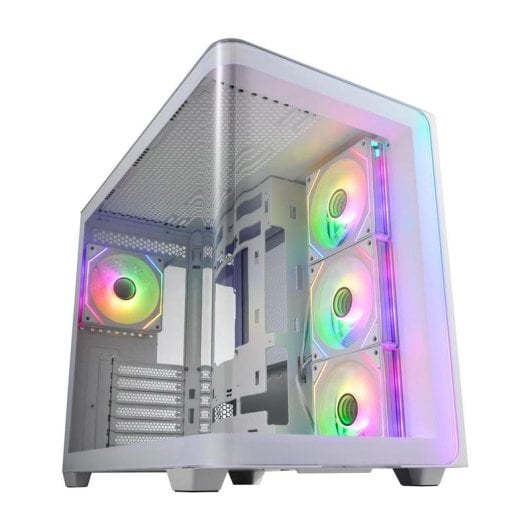 Caja PC FSP M580-WA Midi Tower Blanca ARGB Cristal Templado