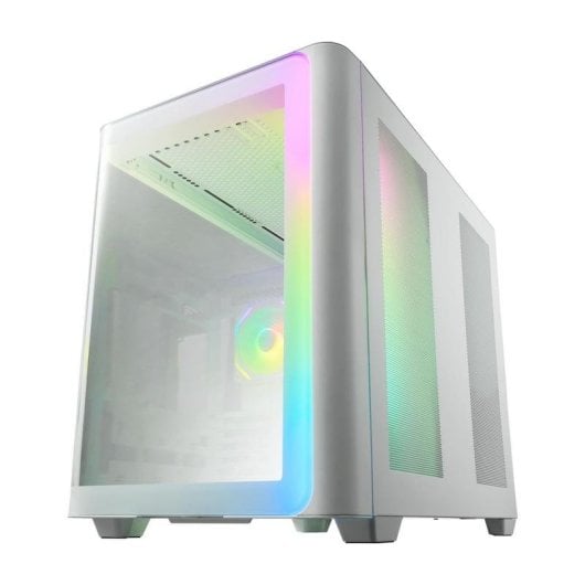 Caja PC FSP M580-WA Midi Tower Blanca ARGB Cristal Templado