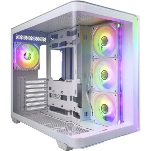 Caja PC FSP M580-WA Midi Tower Blanca ARGB Cristal Templado