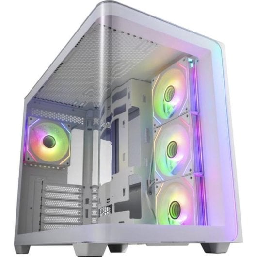 Caja PC FSP M580-WA Midi Tower Blanca ARGB Cristal Templado