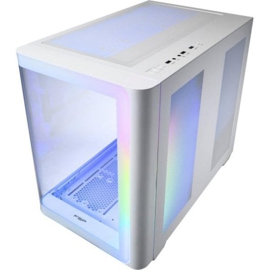 Caja PC FSP M580-WA Midi Tower Blanca ARGB Cristal Templado