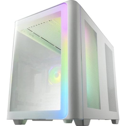 Caja PC FSP M580-WA Midi Tower Blanca ARGB Cristal Templado