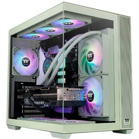 Caja PC Thermaltake View 380 TG ARGB Matcha Green Midi Tower