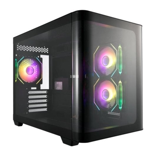 Boîtier PC FSP S380 Mini Tower mATX/mITX Noir ARGB Verre Courbé
