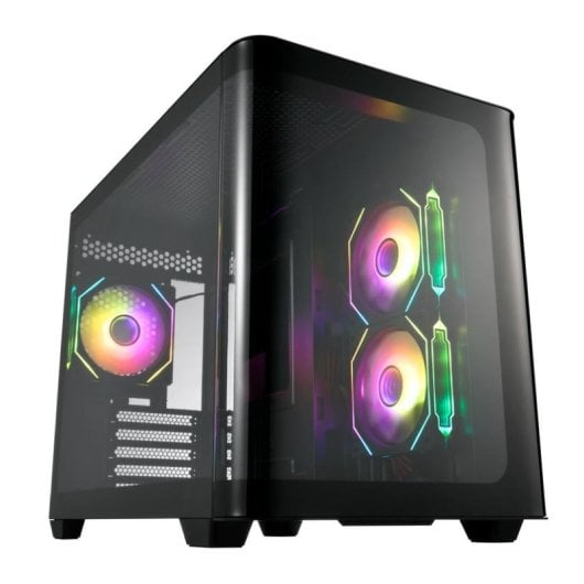 Boîtier PC FSP S380 Mini Tower mATX/mITX Noir ARGB Verre Courbé