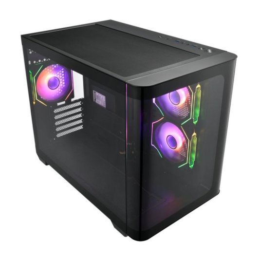 Boîtier PC FSP S380 Mini Tower mATX/mITX Noir ARGB Verre Courbé