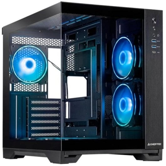 Caja PC Chieftec Visio GM-30B-TG-OP Negra ATX/micro ATX Vidrio Templado
