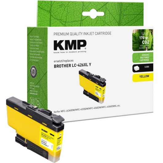 Cartouche d'encre KMP 1550,4009 Jaune High Yield 50 ml Compatible Brother