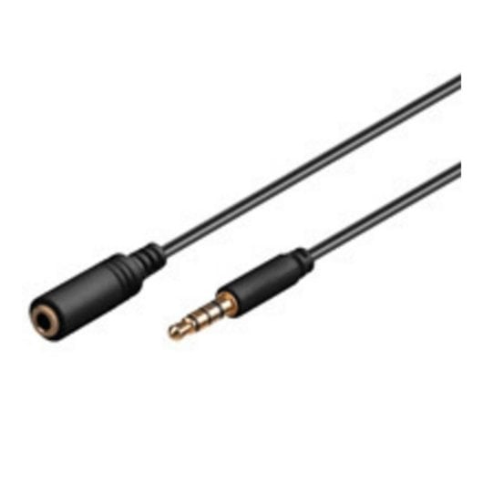 Cavo di estensione audio Goobay 1,5 m 3,5 mm Maschio-Femmina Nero
