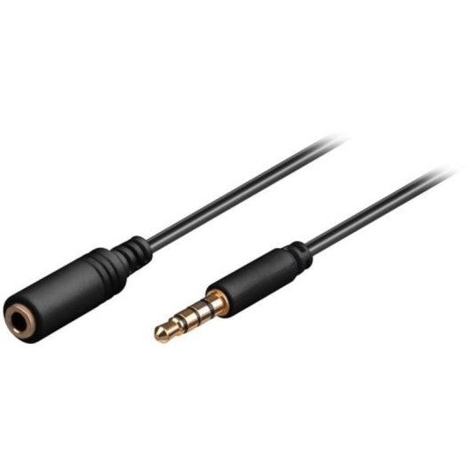 Cavo di estensione audio Goobay 1,5 m 3,5 mm Maschio-Femmina Nero