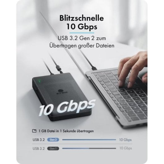 Caja PC Icy Box IB-3882MSCL-CU31 M.2/2.5"/3.5" Kunststoff Schwarz mit Offline-Klonfunktion