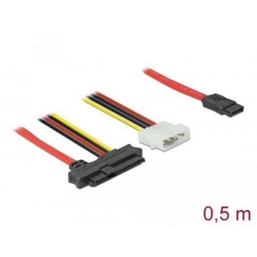 Cabo SAS Delock SFF-8482 para SATA 7 pinos 0,5 m 12 Gbit/s