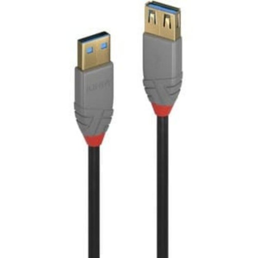 Cable alargador USB 3.2 Gen 1 Lindy Anthra Line 2 m USB-A 5 Gbit/s Negro