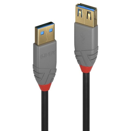 Cavo di estensione USB 3.2 Gen 1 Lindy Anthra Line 3 m USB-A 5 Gbit/s Nero
