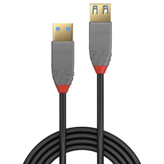 Cavo di estensione USB 3.2 Gen 1 Lindy Anthra Line 3 m USB-A 5 Gbit/s Nero