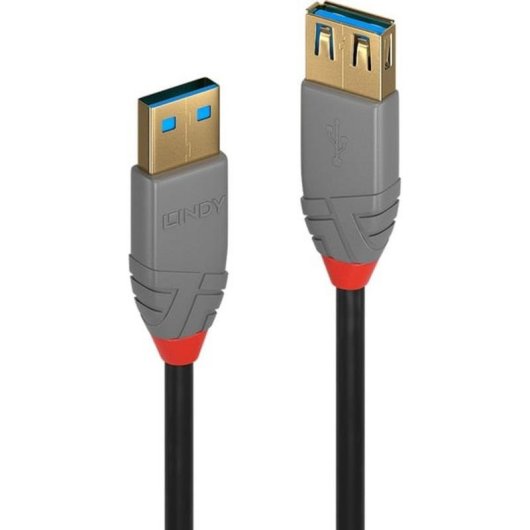 Cavo di estensione USB 3.2 Gen 1 Lindy Anthra Line 3 m USB-A 5 Gbit/s Nero