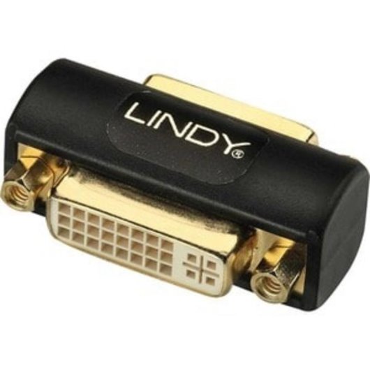 Adattatore Doppio Spinotto DVI-I Lindy 41233 Nero