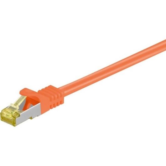 Cavo di rete Goobay RJ-45 CAT7 0,5 m arancione S/FTP