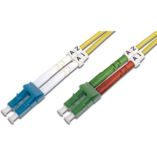 Cabo Fibra Óptica Digitus 2 m LC (APC) a LC (PC) Monomodo OS2