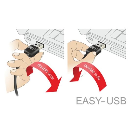 Cable USB Delock 0,5 m USB 2.0-A a Micro-USB B Negro