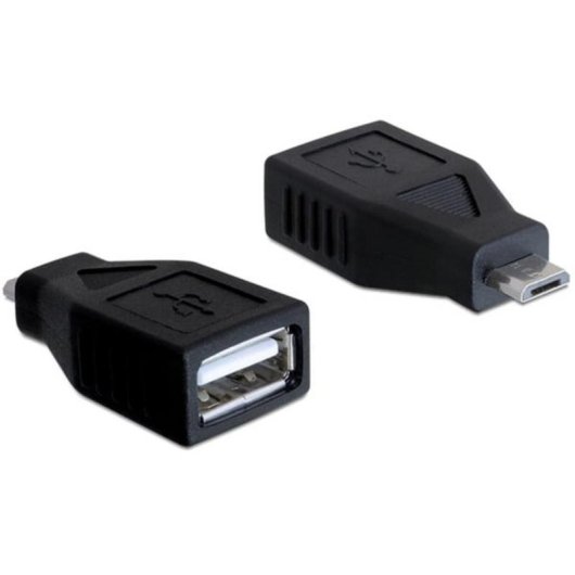 Adaptador DeLOCK USB 2.0-A a USB Micro-B Macho Negro