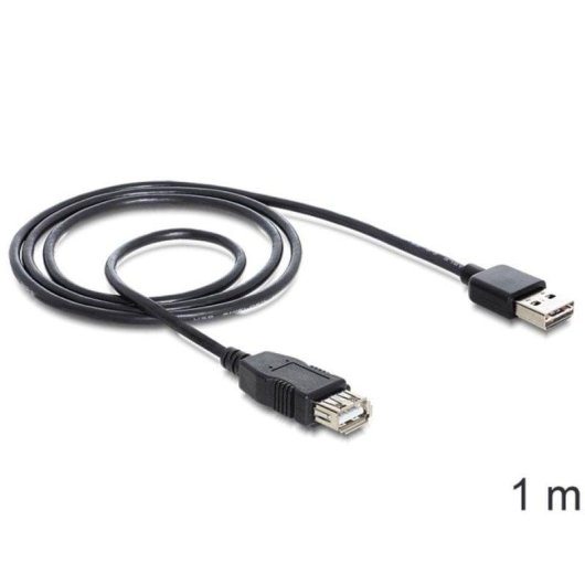 Cabo USB 2.0-A DeLOCK EASY-USB 1m Preto
