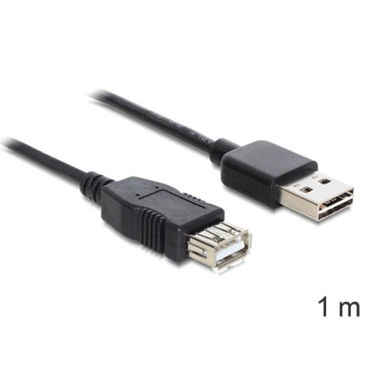 Cabo USB 2.0-A DeLOCK EASY-USB 1m Preto